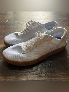 Flux Adapt white gum sole trainer minimalist barefoot athletic shoes Mens 8 W 9